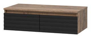 Консоль подвесная под раковину Brevita Dakota DAK-009080-19-022Я 80см дуб Галифакс олово/чёрный